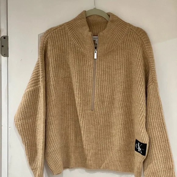 Calvin Klein Women's Beige Sweater - Picture 1 of 5